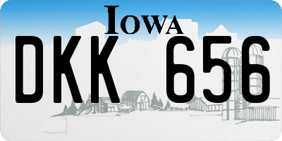 IA license plate DKK656