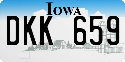 IA license plate DKK659