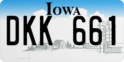 IA license plate DKK661