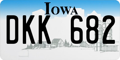 IA license plate DKK682