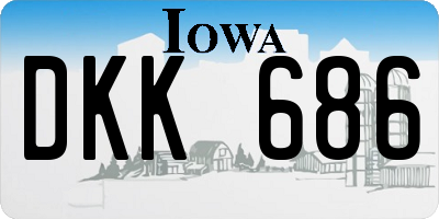 IA license plate DKK686