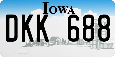 IA license plate DKK688