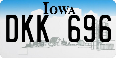 IA license plate DKK696
