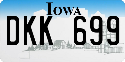 IA license plate DKK699