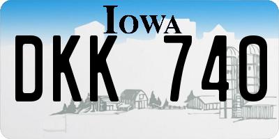 IA license plate DKK740