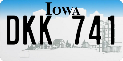 IA license plate DKK741