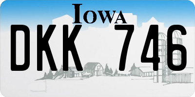 IA license plate DKK746