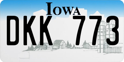IA license plate DKK773
