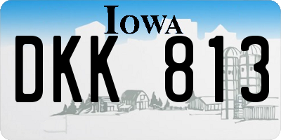 IA license plate DKK813