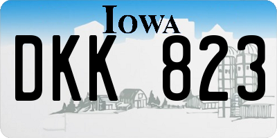 IA license plate DKK823