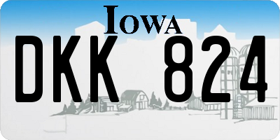 IA license plate DKK824