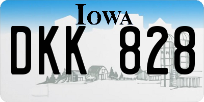 IA license plate DKK828