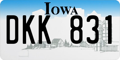 IA license plate DKK831