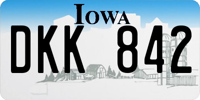 IA license plate DKK842