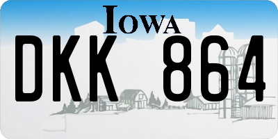 IA license plate DKK864