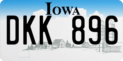 IA license plate DKK896