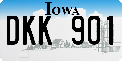 IA license plate DKK901