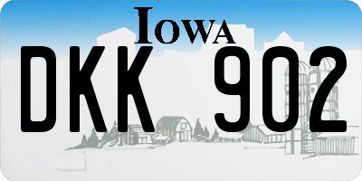 IA license plate DKK902