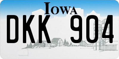 IA license plate DKK904