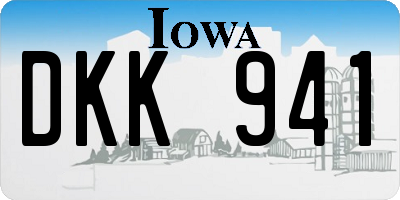 IA license plate DKK941