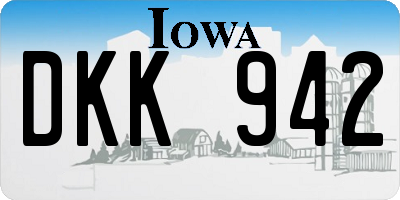 IA license plate DKK942