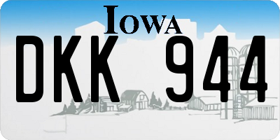 IA license plate DKK944