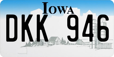 IA license plate DKK946