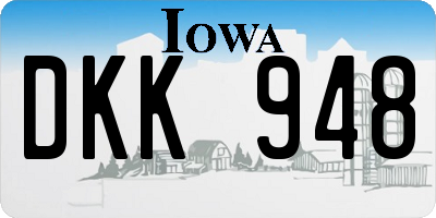 IA license plate DKK948