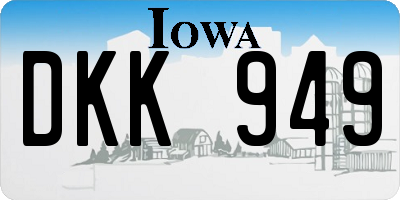 IA license plate DKK949