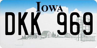 IA license plate DKK969