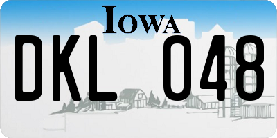 IA license plate DKL048