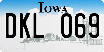 IA license plate DKL069