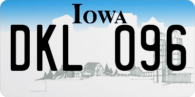 IA license plate DKL096