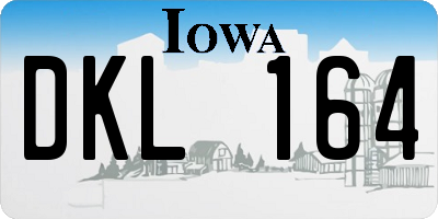 IA license plate DKL164