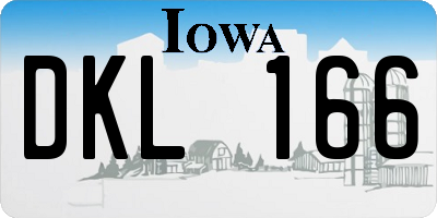 IA license plate DKL166