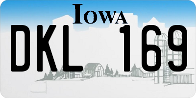IA license plate DKL169