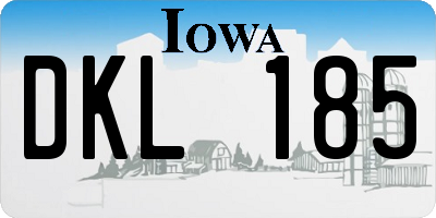 IA license plate DKL185