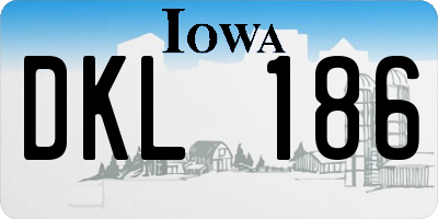 IA license plate DKL186