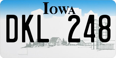 IA license plate DKL248