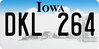 IA license plate DKL264