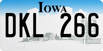 IA license plate DKL266