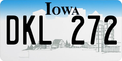 IA license plate DKL272