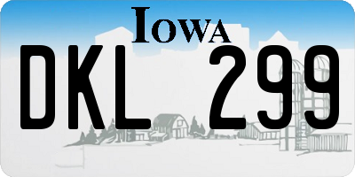 IA license plate DKL299