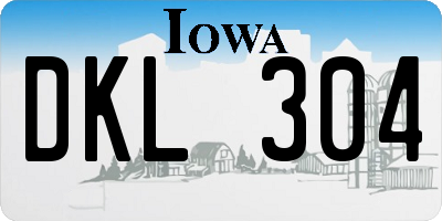 IA license plate DKL304
