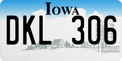 IA license plate DKL306