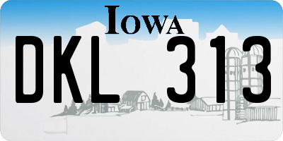IA license plate DKL313