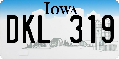 IA license plate DKL319
