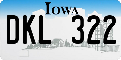 IA license plate DKL322