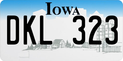 IA license plate DKL323