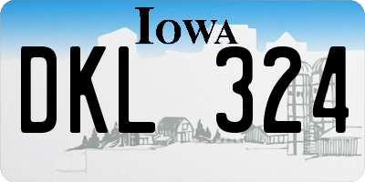 IA license plate DKL324